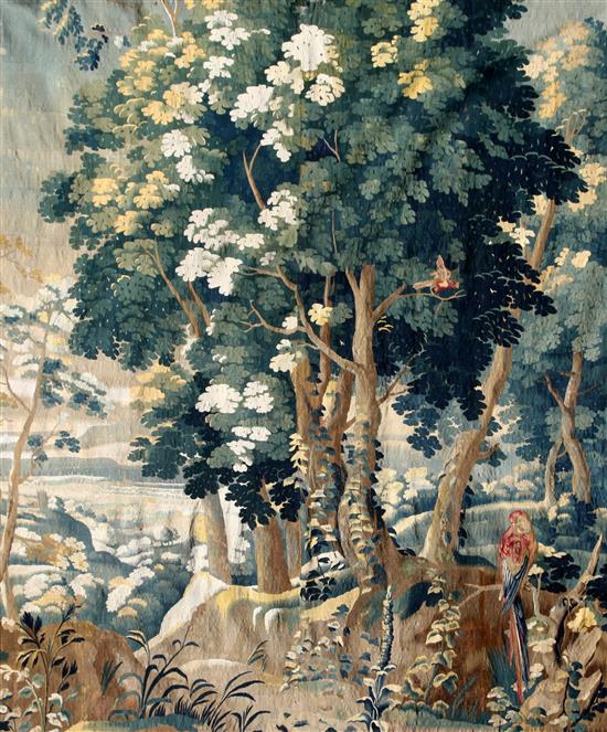 An 18th century Flemish Verdure tapestry, 7ft 10in. x 6ft